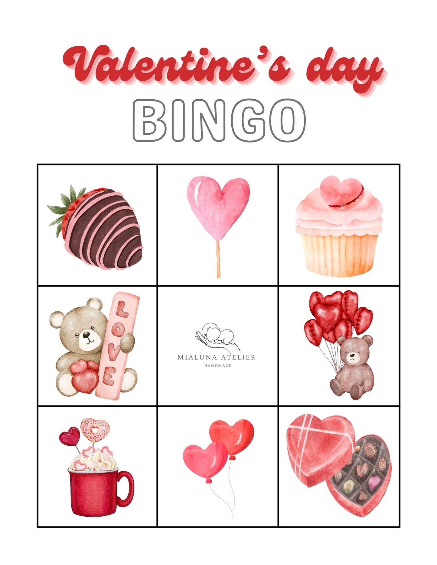 Valentine's Day Printable Bingo Game - Free Download!